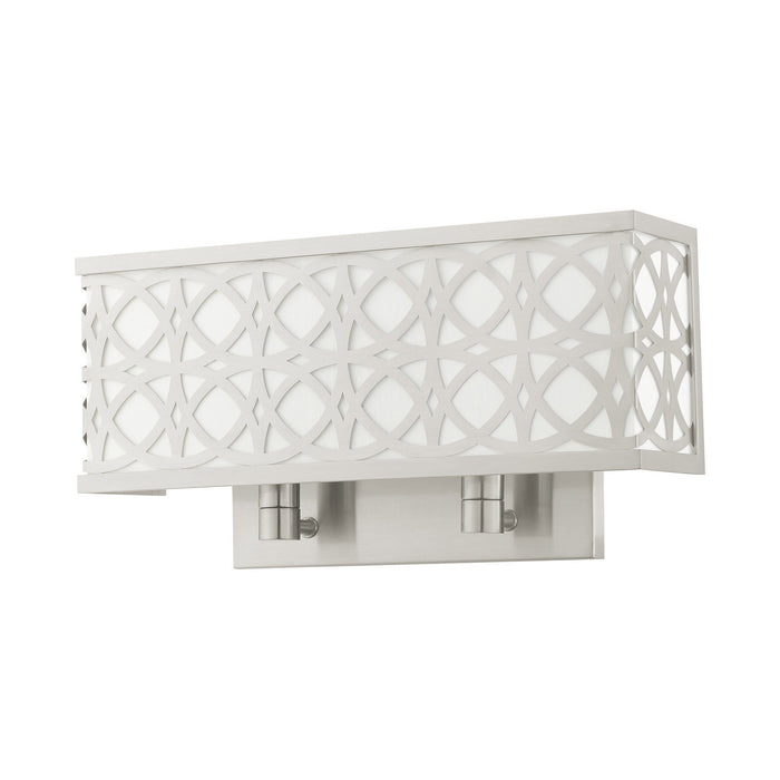 Livex Lighting 49877-91 Two Light Wall Sconce, Brushed Nickel