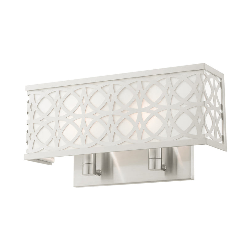 Livex Lighting 49877-91 Two Light Wall Sconce, Brushed Nickel