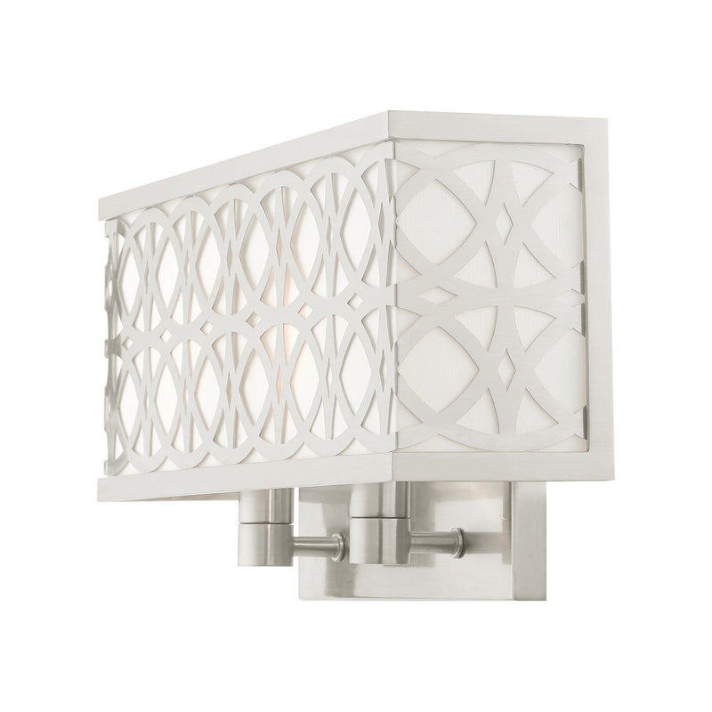 Livex Lighting 49877-91 Two Light Wall Sconce, Brushed Nickel