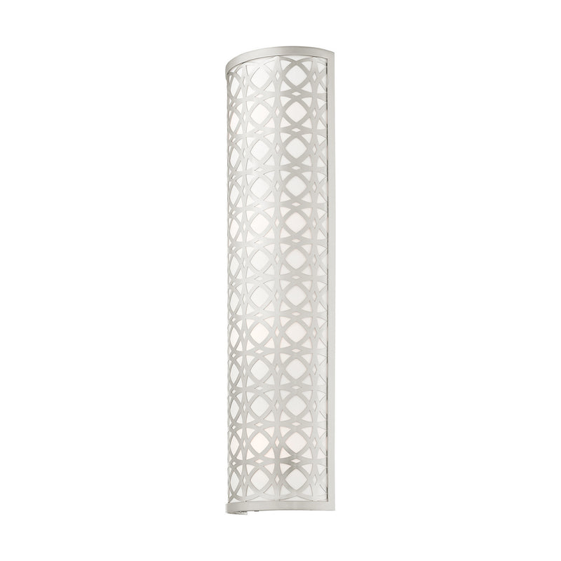 Livex Lighting 49880-91 Four Light Wall Sconce, Brushed Nickel