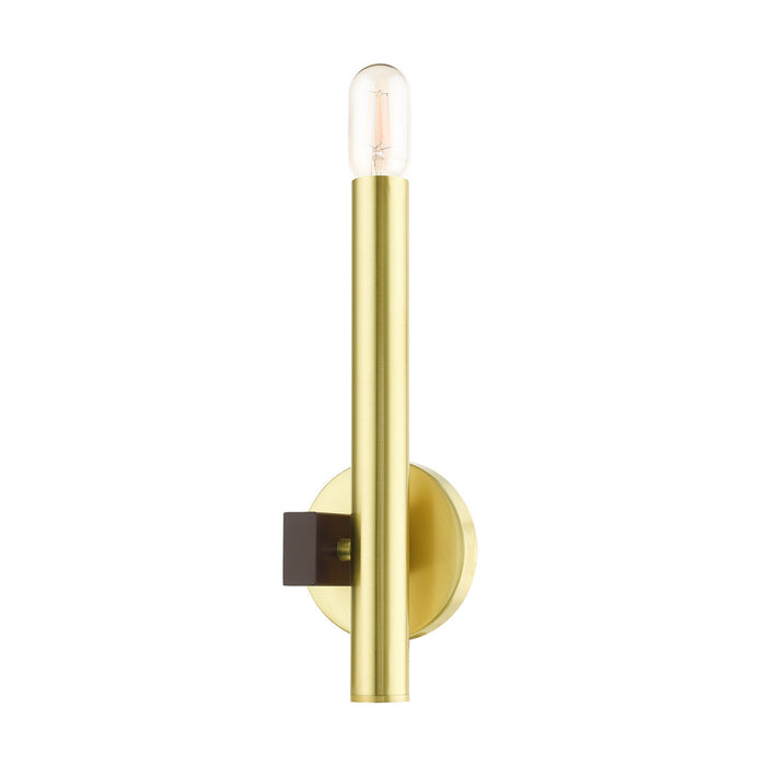 Livex Lighting 49991-12 One Light Wall Sconce, Satin Brass w/ Bronzes