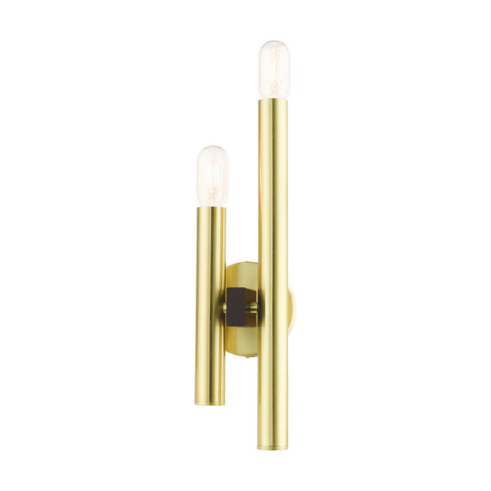 Livex Lighting 49992-12 Two Light Wall Sconce, Satin Brass w/ Bronzes