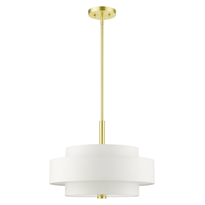 Livex Lighting 50874-12 Four Light Chandelier, Satin Brass