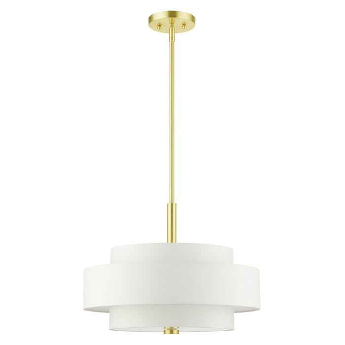 Livex Lighting 50874-12 Four Light Chandelier, Satin Brass