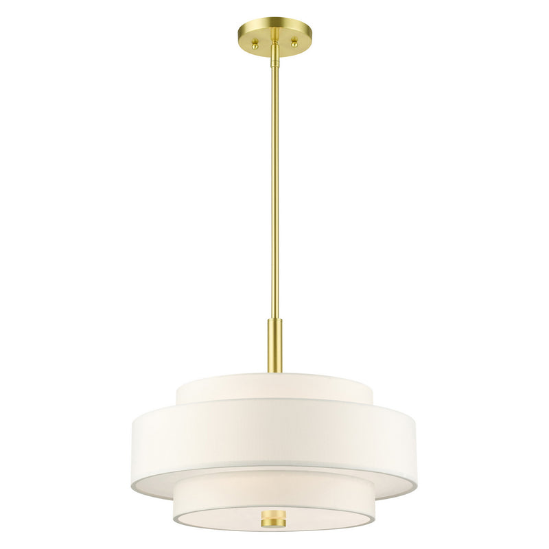 Livex Lighting 50874-12 Four Light Chandelier, Satin Brass