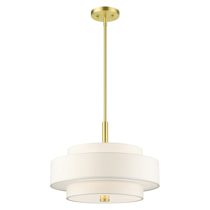 Livex Lighting 50874-12 Four Light Chandelier, Satin Brass