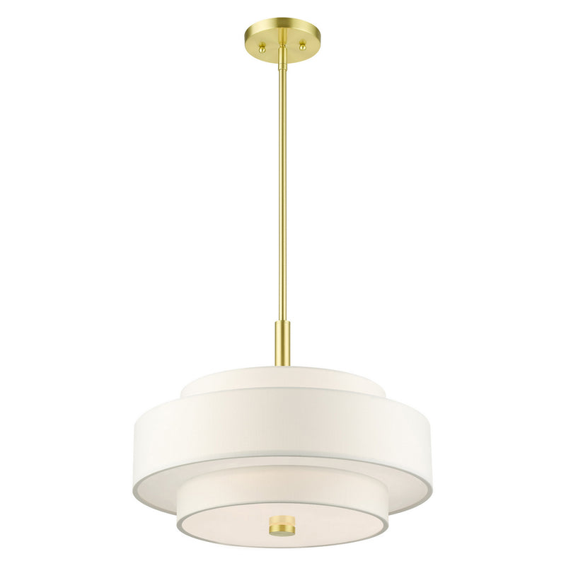 Livex Lighting 50874-12 Four Light Chandelier, Satin Brass