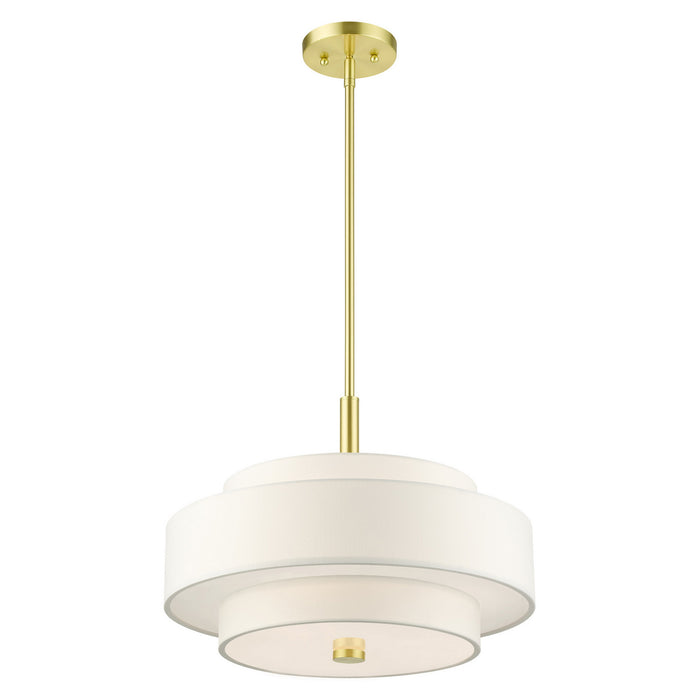 Livex Lighting 50874-12 Four Light Chandelier, Satin Brass