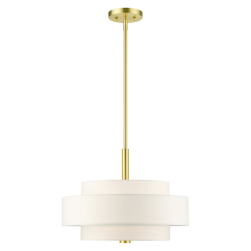 Livex Lighting 50874-12 Four Light Chandelier, Satin Brass