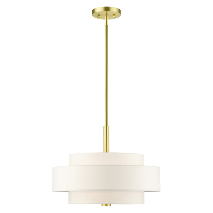 Livex Lighting 50874-12 Four Light Chandelier, Satin Brass