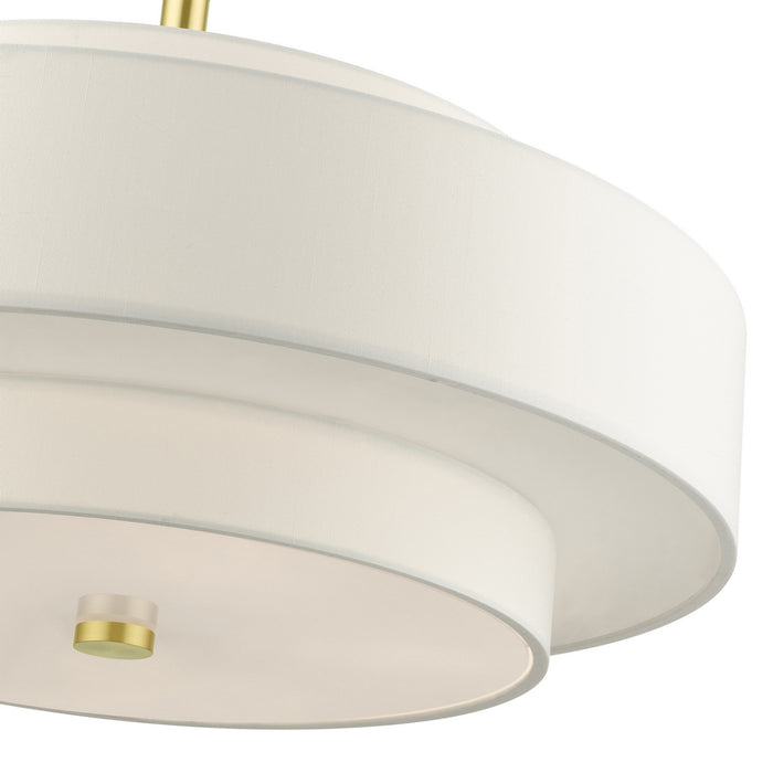 Livex Lighting 50875-12 Five Light Chandelier, Satin Brass