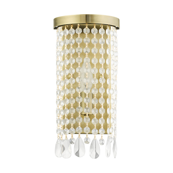 Livex Lighting 51061-01 One Light Wall Sconce, Antique Brass