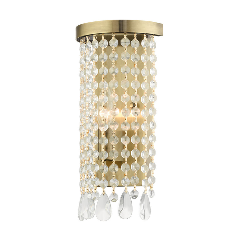 Livex Lighting 51061-01 One Light Wall Sconce, Antique Brass