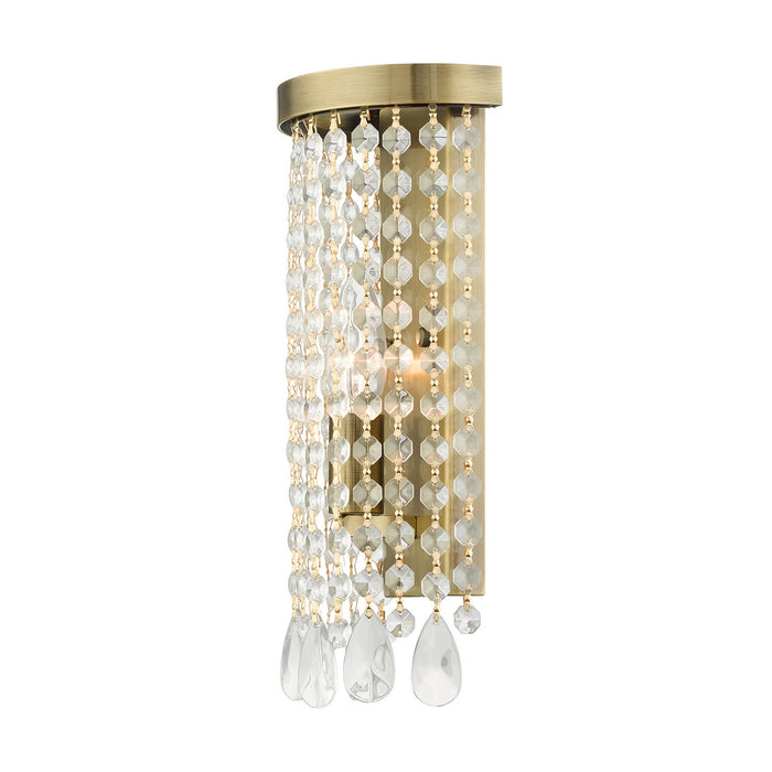 Livex Lighting 51061-01 One Light Wall Sconce, Antique Brass