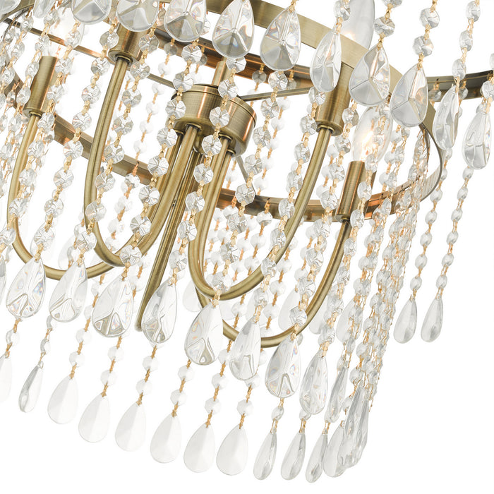 Livex Lighting 51065-01 Five Light Chandelier, Antique Brass