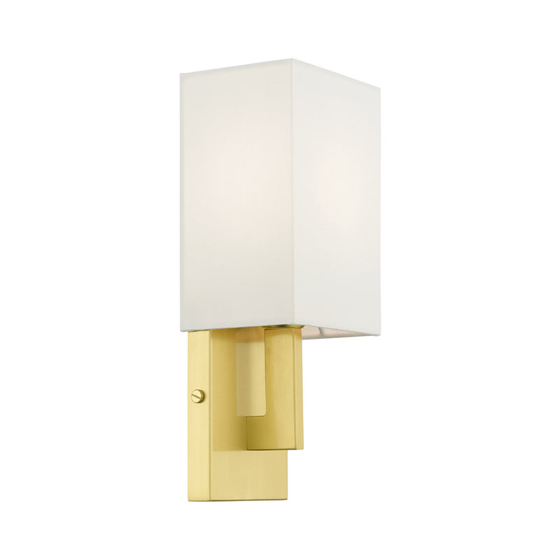 Livex Lighting 51101-12 One Light Wall Sconce, Satin Brass