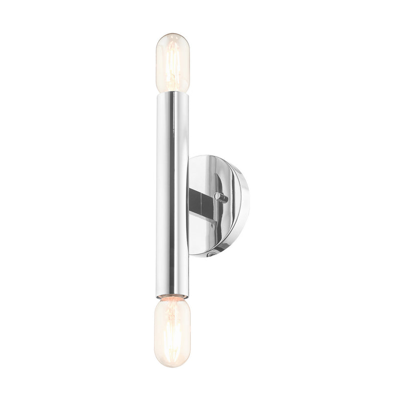 Livex Lighting 51132-05 Two Light Wall Sconce, Polished Chrome