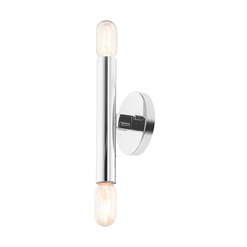 Livex Lighting 51132-05 Two Light Wall Sconce, Polished Chrome