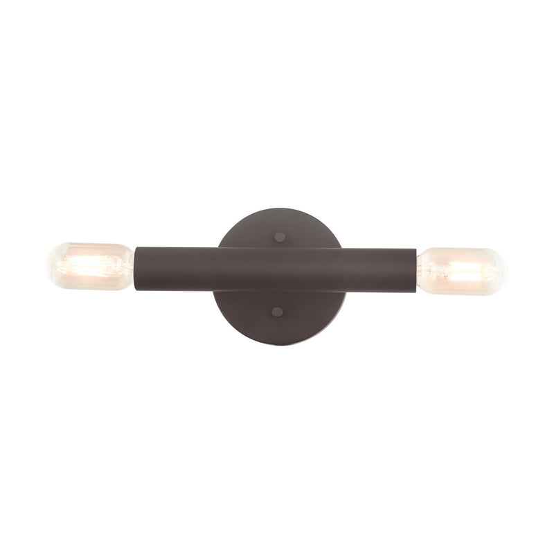 Livex Lighting 51132-07 Two Light Wall Sconce, Bronze