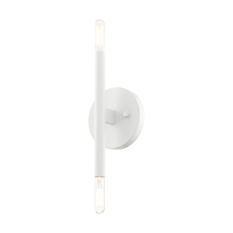 Livex Lighting 51172-03 Two Light Wall Sconce, White