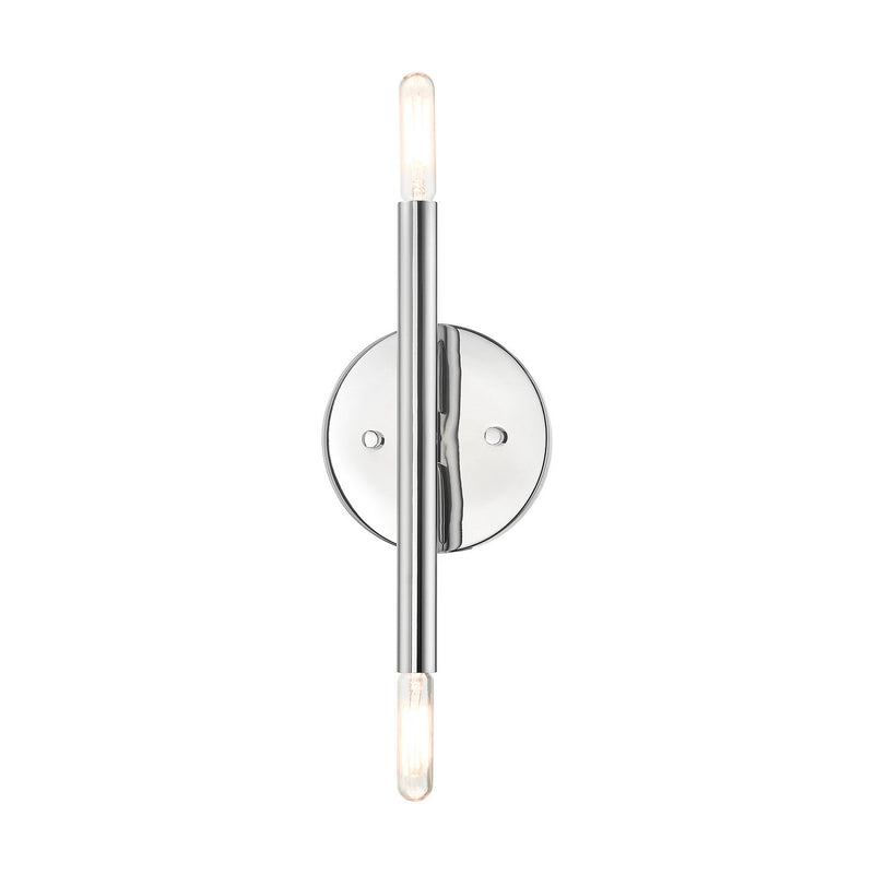 Livex Lighting 51172-05 Two Light Wall Sconce, Polished Chrome
