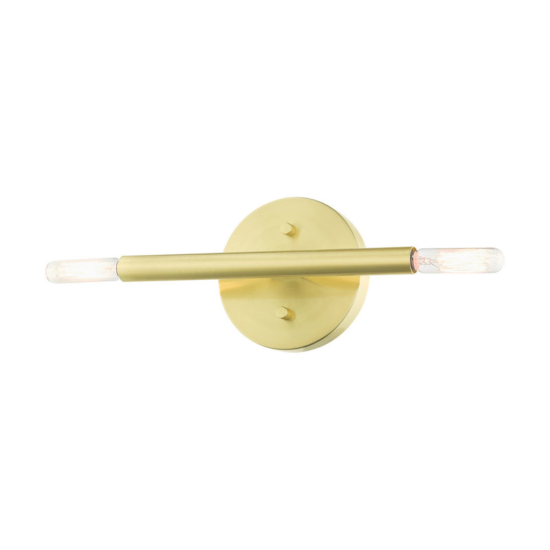 Livex Lighting 51172-12 Two Light Wall Sconce, Satin Brass
