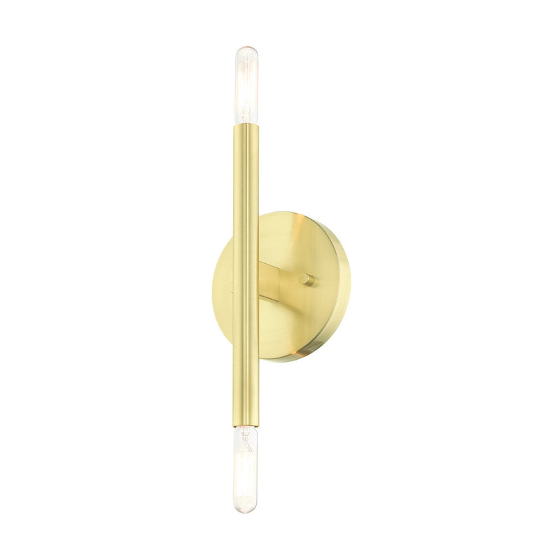 Livex Lighting 51172-12 Two Light Wall Sconce, Satin Brass