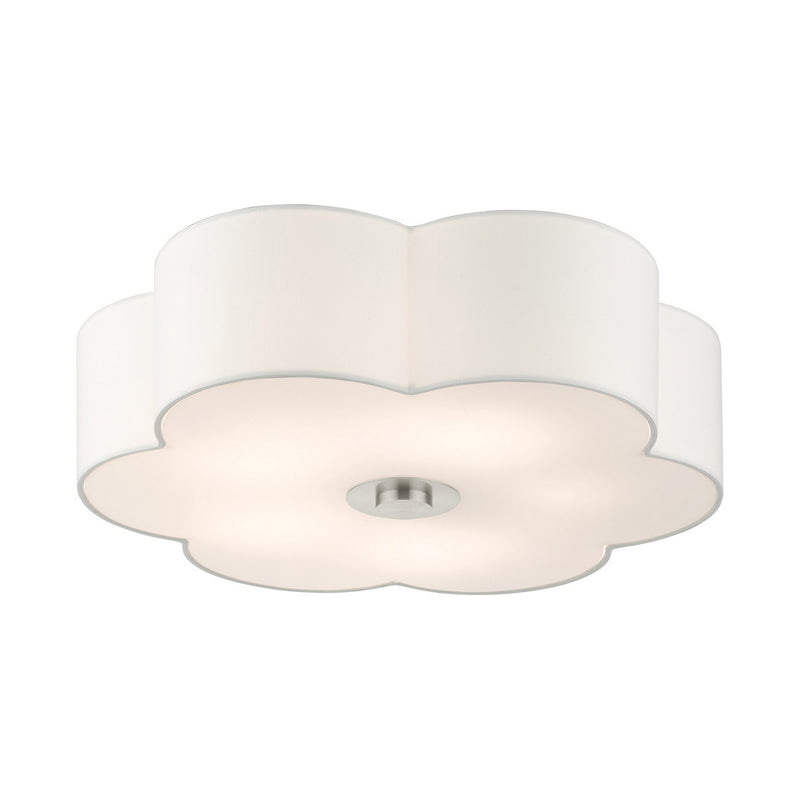 Livex Lighting 52158-91 Five Light Semi Flush Mount, Brushed Nickel