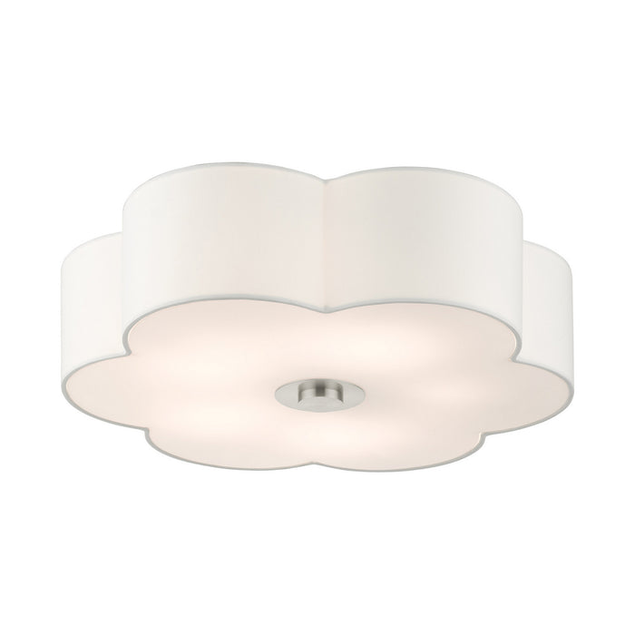 Livex Lighting 52158-91 Five Light Semi Flush Mount, Brushed Nickel