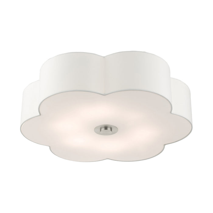 Livex Lighting 52159-91 Six Light Semi Flush Mount, Brushed Nickel