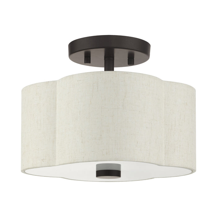 Livex Lighting 58061-92 Two Light Semi Flush Mount, English Bronze