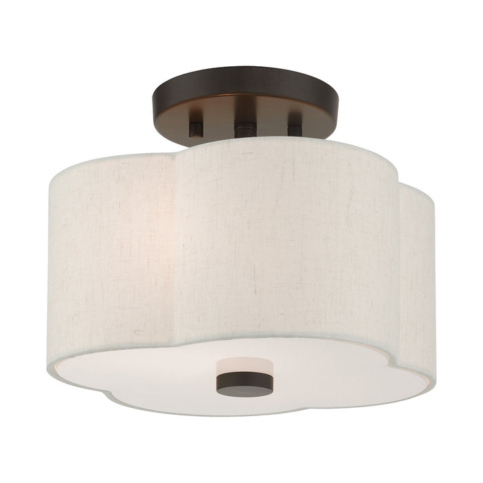 Livex Lighting 58061-92 Two Light Semi Flush Mount, English Bronze