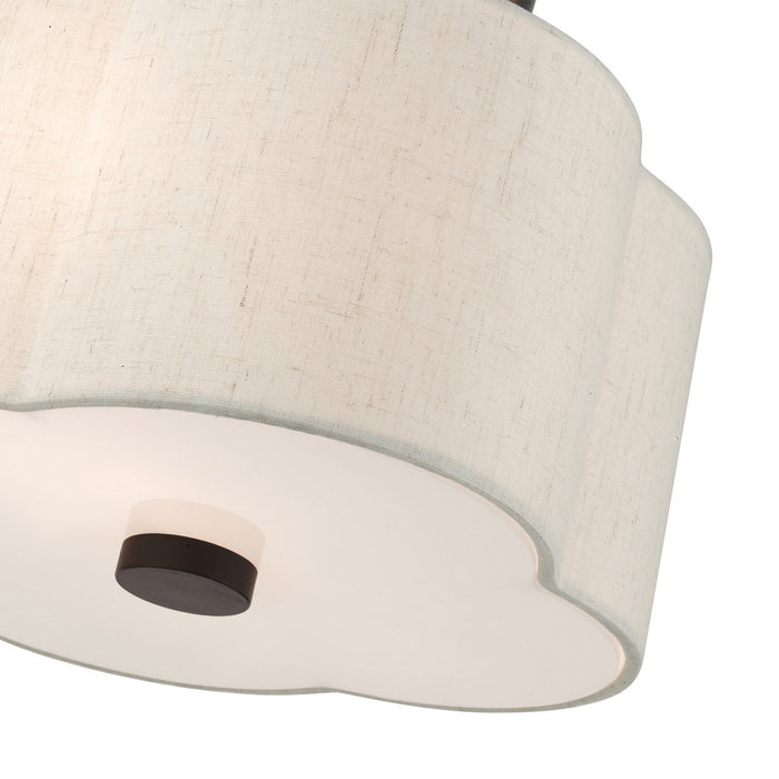Livex Lighting 58061-92 Two Light Semi Flush Mount, English Bronze