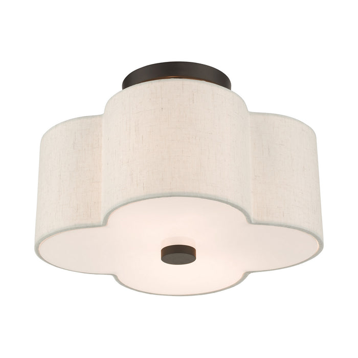Livex Lighting 58062-92 Two Light Semi Flush Mount, English Bronze