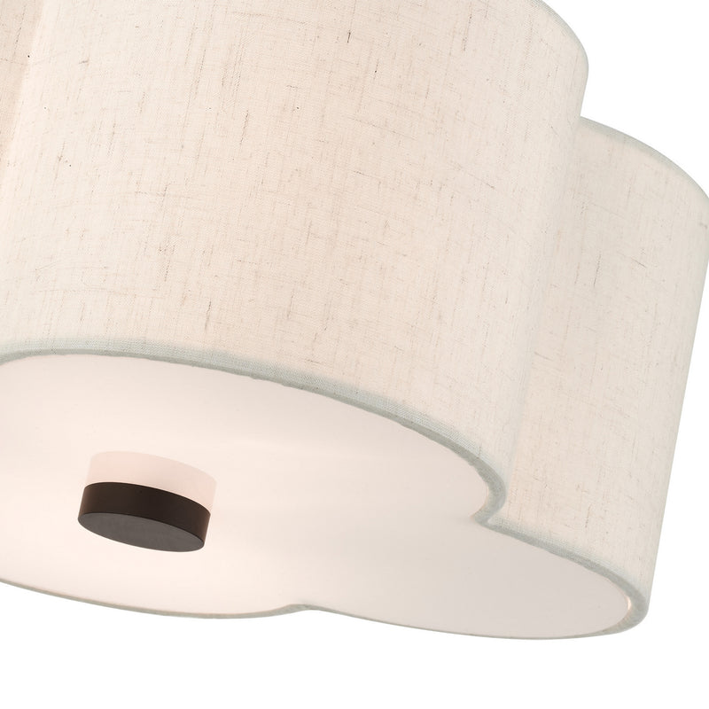 Livex Lighting 58062-92 Two Light Semi Flush Mount, English Bronze