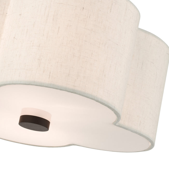 Livex Lighting 58062-92 Two Light Semi Flush Mount, English Bronze