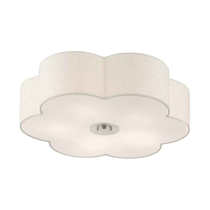 Livex Lighting 58068-91 Five Light Semi Flush Mount, Brushed Nickel