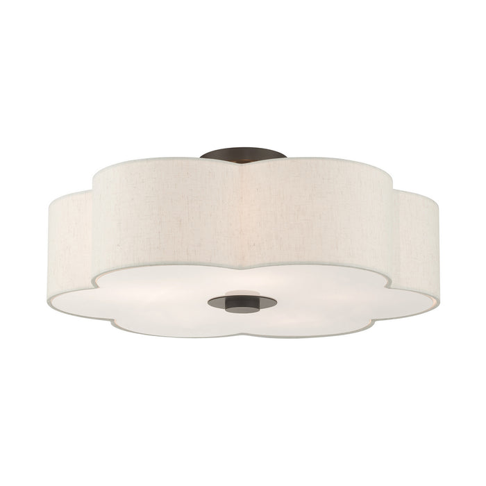 Livex Lighting 58068-92 Five Light Semi Flush Mount, English Bronze