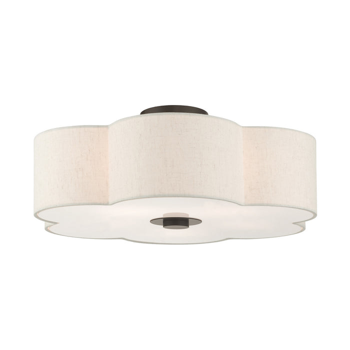 Livex Lighting 58068-92 Five Light Semi Flush Mount, English Bronze
