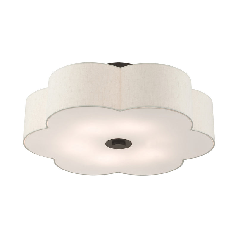 Livex Lighting 58069-92 Six Light Semi Flush Mount, English Bronze