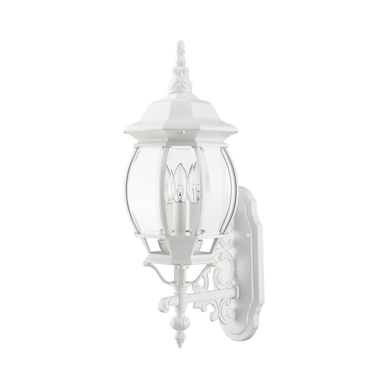 Livex Lighting 7524-13 Three Light Outdoor Wall Lantern, Textured White