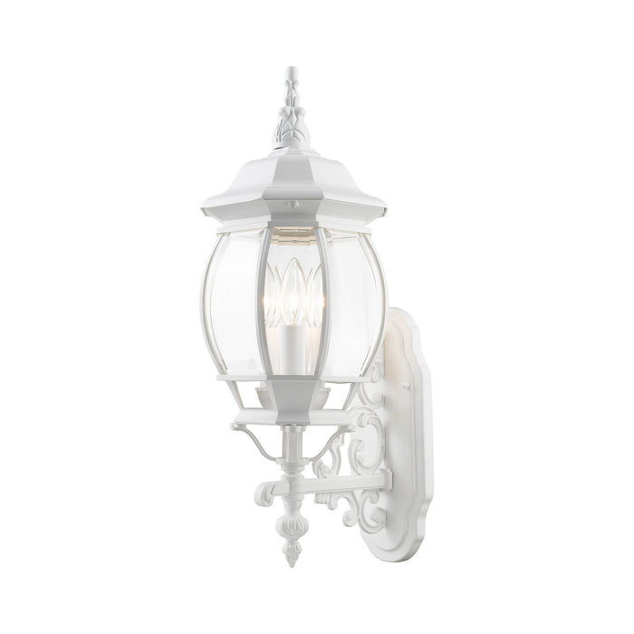Livex Lighting 7524-13 Three Light Outdoor Wall Lantern, Textured White