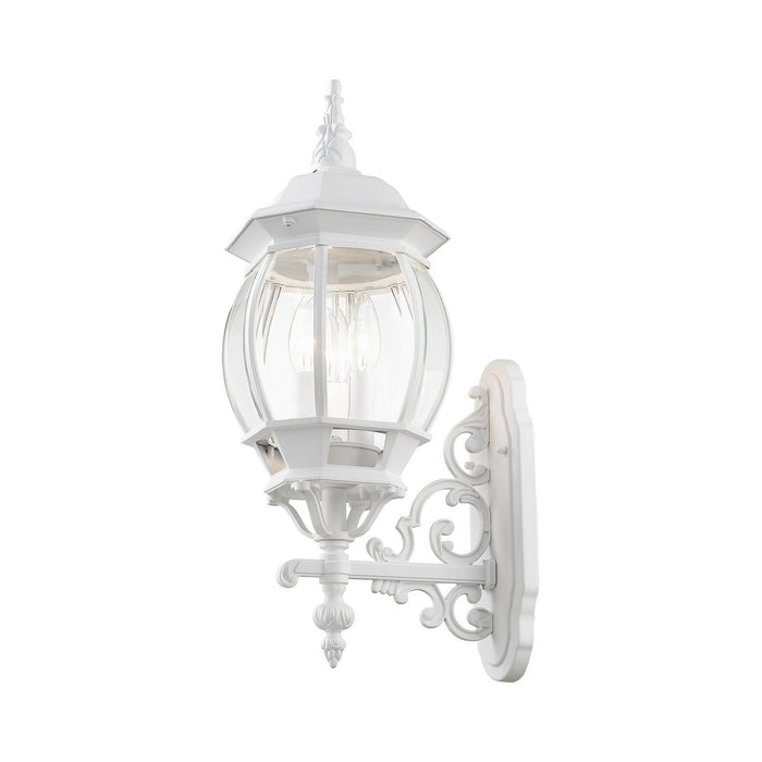 Livex Lighting 7524-13 Three Light Outdoor Wall Lantern, Textured White