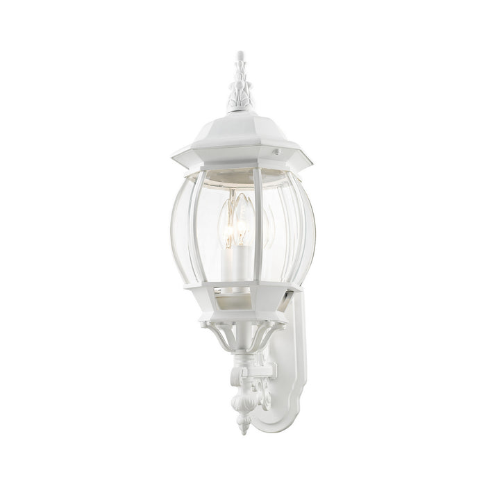 Livex Lighting 7524-13 Three Light Outdoor Wall Lantern, Textured White