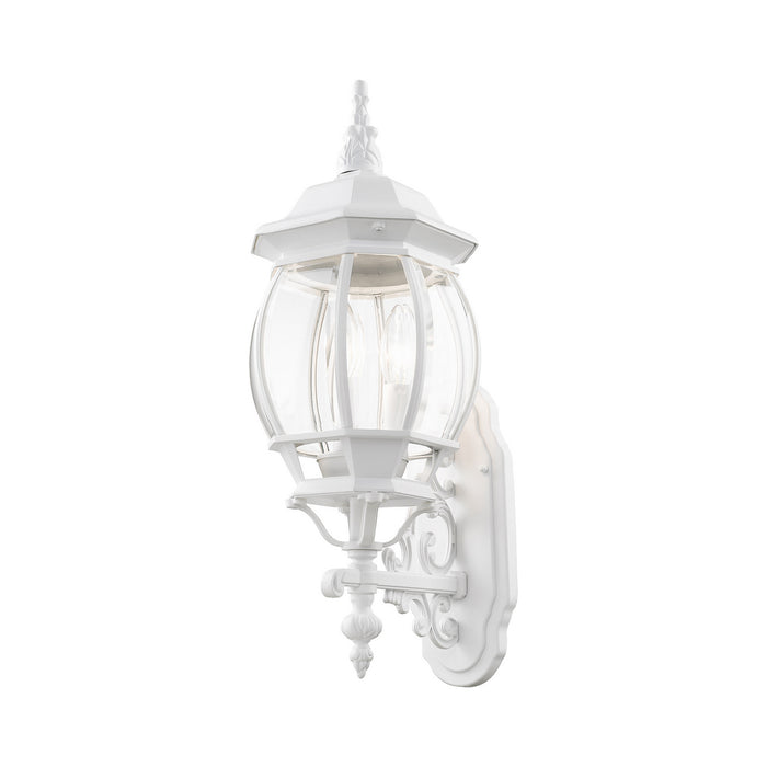Livex Lighting 7524-13 Three Light Outdoor Wall Lantern, Textured White