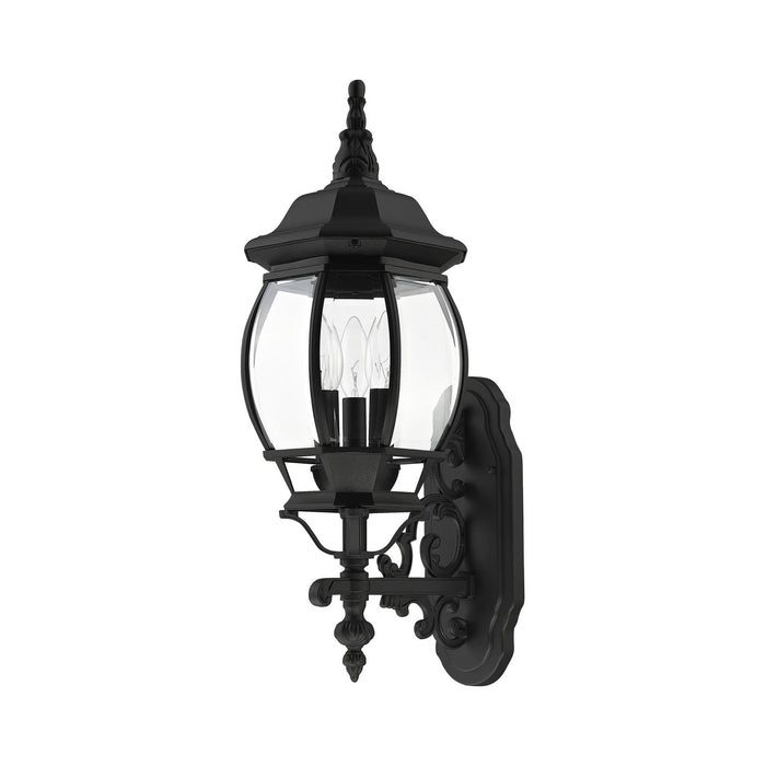 Livex Lighting 7524-14 Three Light Outdoor Wall Lantern, Textured Black