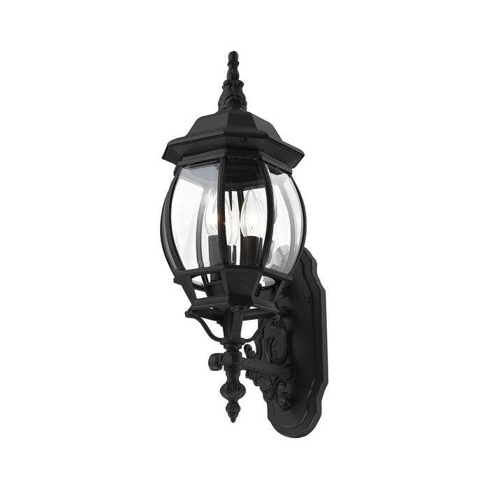 Livex Lighting 7524-14 Three Light Outdoor Wall Lantern, Textured Black