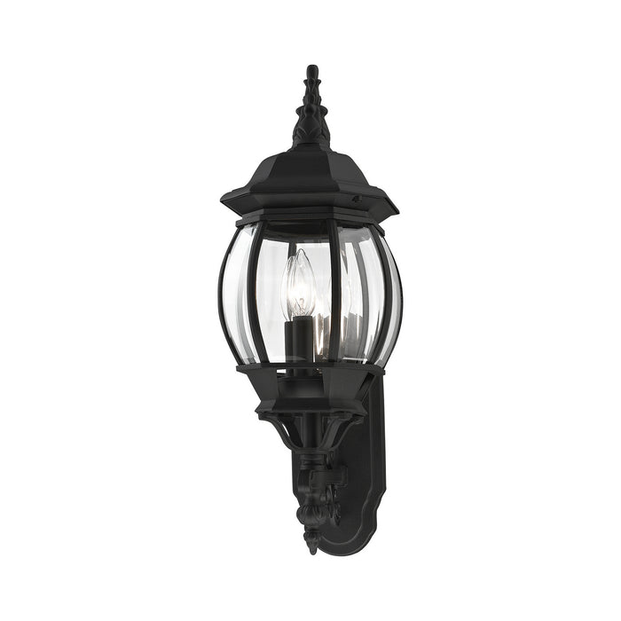 Livex Lighting 7524-14 Three Light Outdoor Wall Lantern, Textured Black