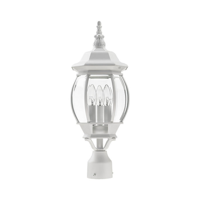 Livex Lighting 7526-13 Three Light Outdoor Post Top Lantern, Textured White