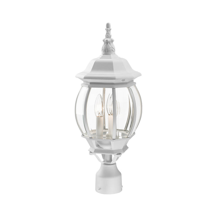 Livex Lighting 7526-13 Three Light Outdoor Post Top Lantern, Textured White